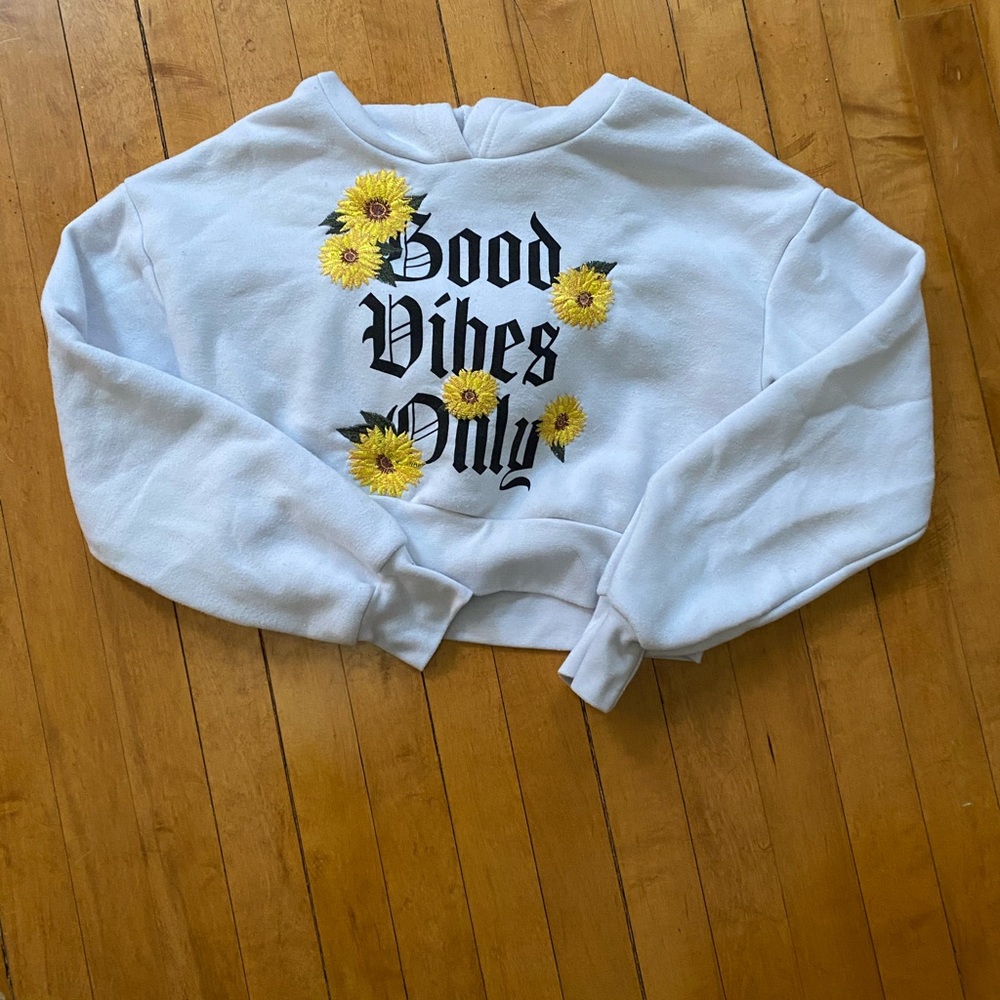 Rue 21, small, white cropped hoodie